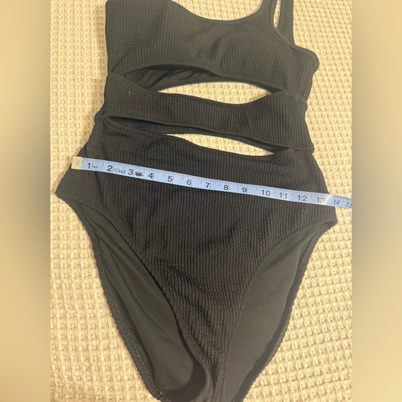 Stylish Black One Piece Swimsuit - Picture 3 of 10